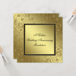 Classic Golden Wedding Anniversary Invite