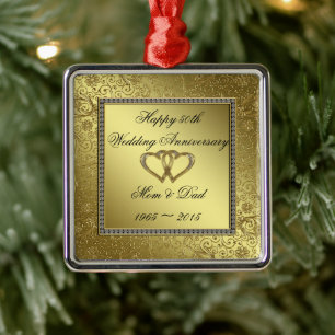 Classic Golden Wedding Anniversary Ornament