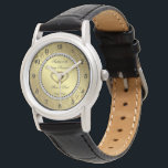 Classic Golden Wedding Anniversary Watch<br><div class="desc">A Digitalbcon Images Design featuring a gold and black colour and gold flourish design with a variety of custom images, shapes, patterns, styles and fonts in this one-of-a-kind "Golden Wedding Anniversary" Watch. This attractive and elegant design comes complete with customisable text lettering to suit your own special occasion. Share priceless...</div>