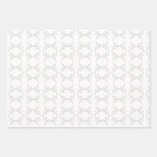 Classic Golden Wildflower Wrapping Paper Sheet (Front)