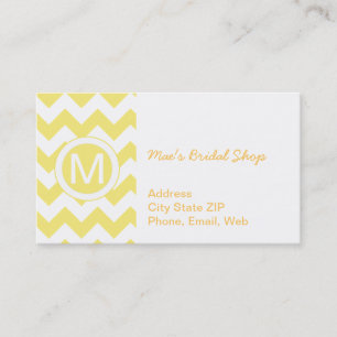 Classic Golden Yellow Chevron Pattern Business Card