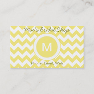 Classic Golden Yellow Chevron Pattern Business Card