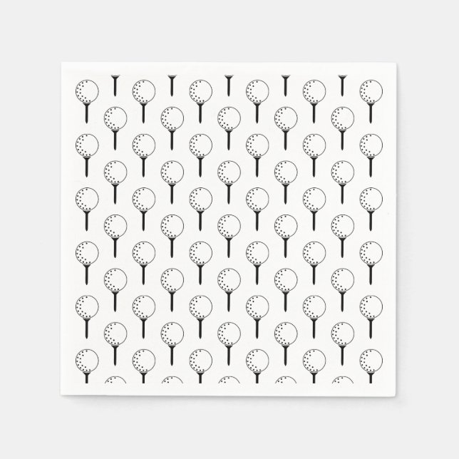 Classic Golf Balls Tees Timeless Sports Fun Napkin (Front)