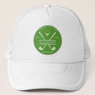 Classic Golf Club Name Green Trucker Hat