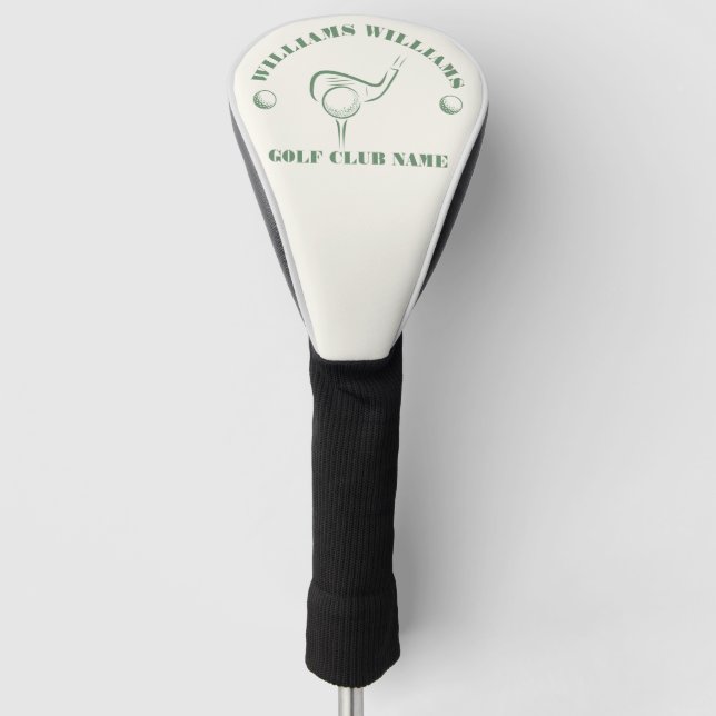 Classic Golf Club Player Name Head Cover (Front)