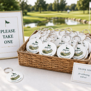 Classic Golf Course Club Name Key Ring