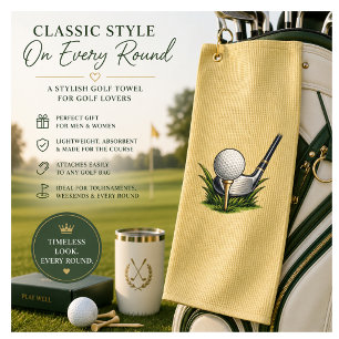 Classic Golf Gift Towel for Golfers