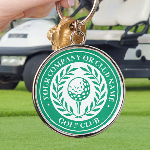 Classic Golf Keychain Custom Name Green