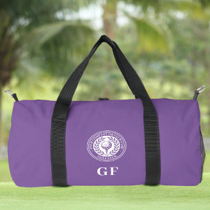 Classic Golf Monogram Duffle Bag Custom NamePurple