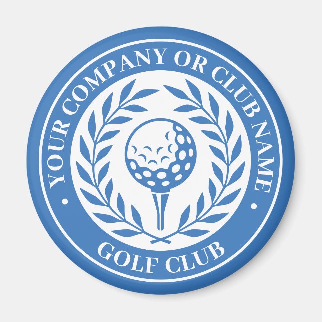 Classic Golf Personalised Name Blue Magnet (Front)