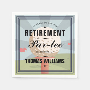 Classic Golf Retirement Partee Party  Napkin