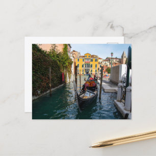 Classic Gondola Mooring in Venice Postcard
