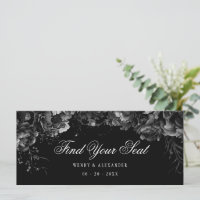 Classic Gothic Black Hanging Seating Chart Header