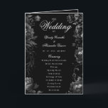 Classic Gothic Black Wedding Folded Program Programme<br><div class="desc">Introducing the timeless allure of our Classic Gothic Black Wedding Folded Program design, where elegance meets the ethereal. An enchanting touch of dark romance adorned with intricate botanical motifs, featuring black backgrounds embellished with lush peonies and delicate roses that exude a moody sophistication perfect for your special day. Offering an...</div>