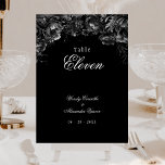Classic Gothic Black Wedding Table Number Card<br><div class="desc">Introducing the timeless allure of our Classic Gothic Black Wedding Table Number Card design, where elegance meets the ethereal. An enchanting touch of dark romance adorned with intricate botanical motifs, featuring black backgrounds embellished with lush peonies and delicate roses that exude a moody sophistication perfect for your special day. Offering...</div>