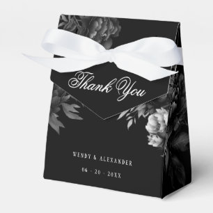 Classic Gothic Black Wedding Thank You Favour Box