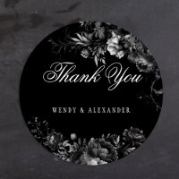 Classic Gothic Black Wedding Thank You