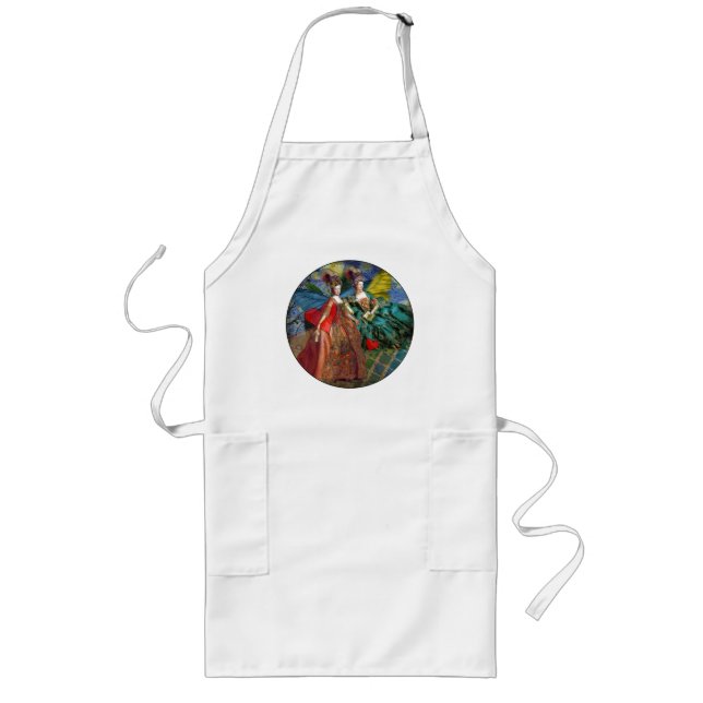 Classic Gothic Gemini Whimsical Butterfly Woman Long Apron (Front)