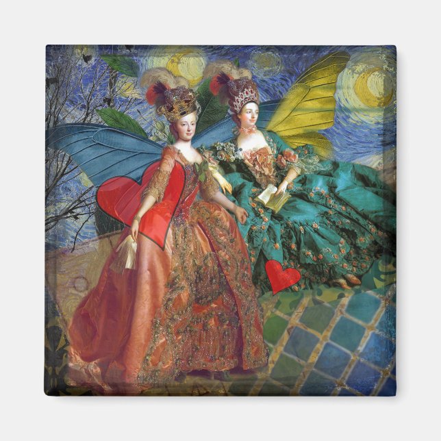 Classic Gothic Gemini Whimsical Butterfly Woman Magnet (Front)