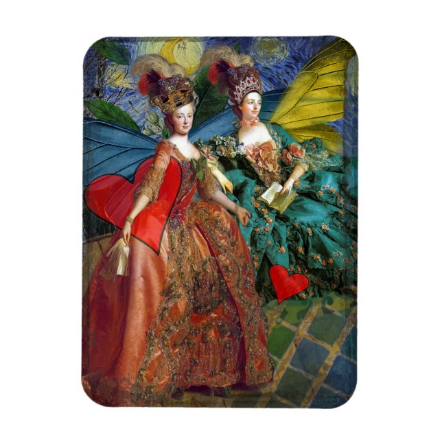 Classic Gothic Gemini Whimsical Butterfly Woman Magnet (Vertical)