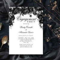 Classic Gothic White Engagement Party
