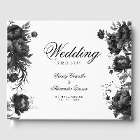 Classic Gothic White Monogram Crest Wedding