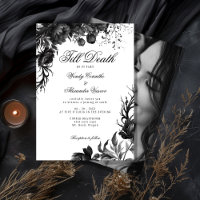 Classic Gothic White 'Till Death Wedding Photo