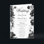 Classic Gothic White Wedding Folded Program Programme<br><div class="desc">Introducing the timeless allure of our Classic Gothic White Wedding Folded Program design, where elegance meets the ethereal. An enchanting touch of dark romance adorned with intricate botanical motifs, featuring clean white backgrounds embellished with lush peonies and delicate roses that exude a moody sophistication perfect for your special day. Offering...</div>