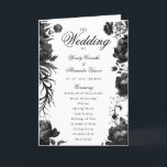 Classic Gothic White Wedding Folded Program Programme<br><div class="desc">Introducing the timeless allure of our Classic Gothic White Wedding Folded Program design, where elegance meets the ethereal. An enchanting touch of dark romance adorned with intricate botanical motifs, featuring clean white backgrounds embellished with lush peonies and delicate roses that exude a moody sophistication perfect for your special day. Offering...</div>