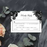Classic Gothic White Wedding RSVP Card<br><div class="desc">Introducing the timeless allure of our Classic Gothic White Wedding RSVP Card design, where elegance meets the ethereal. An enchanting touch of dark romance adorned with intricate botanical motifs, featuring clean white backgrounds embellished with lush peonies and delicate roses that exude a moody sophistication perfect for your special day. Offering...</div>