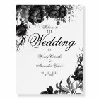 Classic Gothic White Wedding Welcome Sign