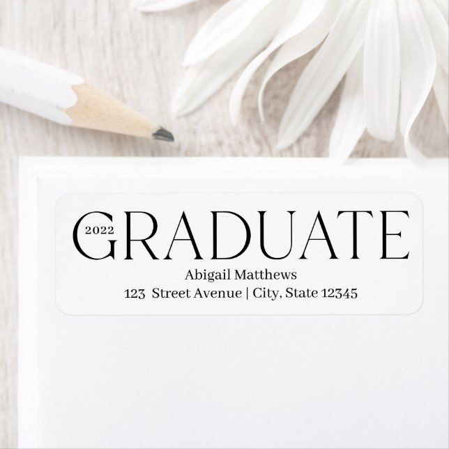 Classic Grad Editable Colour Graduation Label (Insitu)