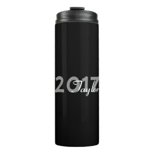 Classic Grad   Modern Black and White Simple Party Thermal Tumbler