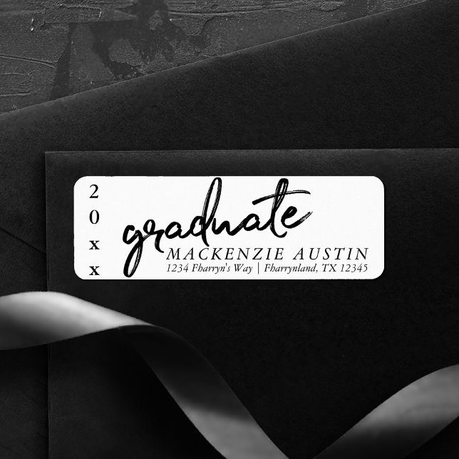 Classic Graduate | Black and White Brush Script (Creator Uploaded)