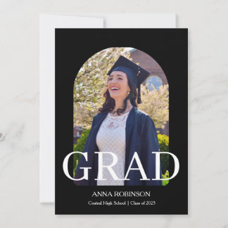 Classic Graduate Photo Graduation Invitation
