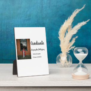 Classic graduation add photo name class year schoo plaque