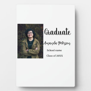 Classic graduation add photo name class year schoo plaque