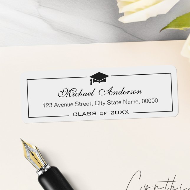 Classic Graduation Cap Graduate Address (Creator Uploaded)