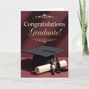 Classic Graduation Ceremony Theme Card