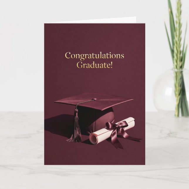 Classic Graduation Ceremony Theme Card (Front)