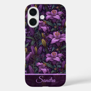 Classic Graduation Gift Lilies Name iPhone 16 Case