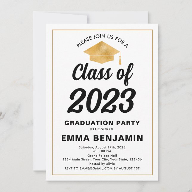 Classic Graduation Invitation (Front)