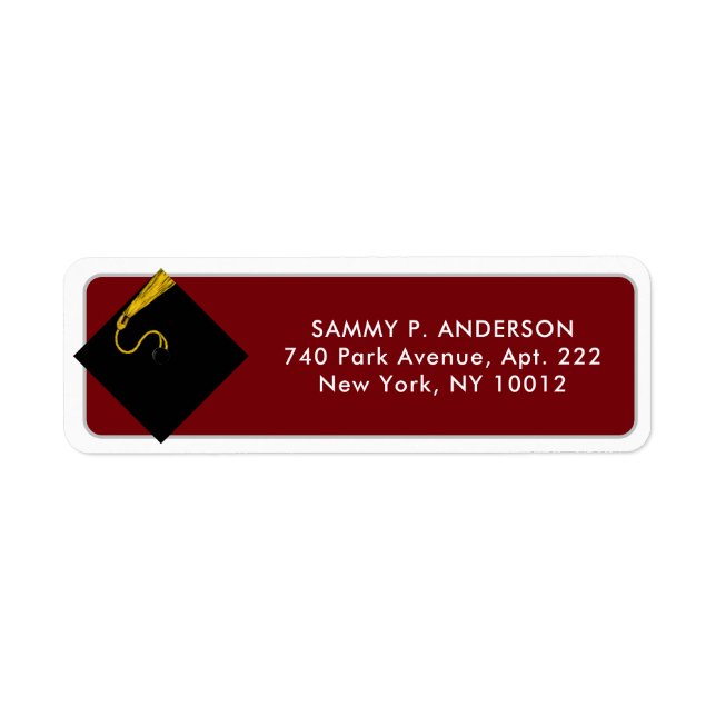 Classic Graduation Return Address Labels (Front)
