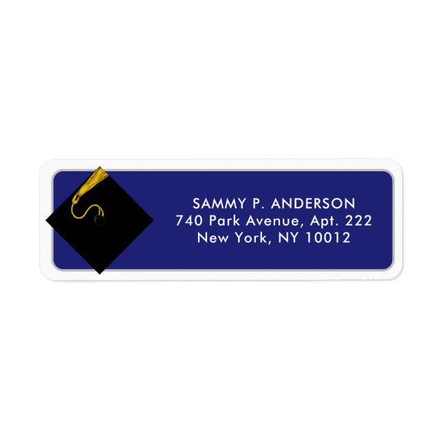 Classic Graduation Return Address Labels (Front)