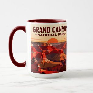 Classic Grand Canyon WPA Style Personalised Mug