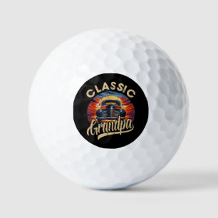 Classic Grandpa Funny Saying Car Lover Men Dad Pap Golf Balls