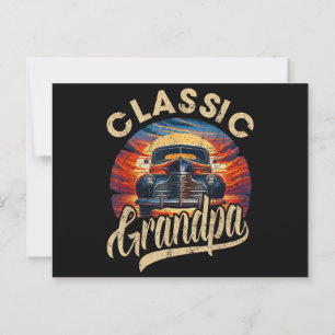 Classic Grandpa Funny Saying Car Lover Men Dad Pap Postcard