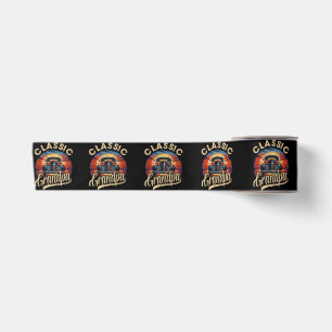 Classic Grandpa Funny Saying Car Lover Men Dad Pap Satin Ribbon