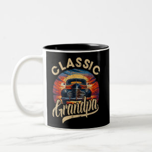 Classic Grandpa Funny Saying Car Lover Men Dad Pap Two-Tone Coffee Mug