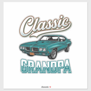 Classic Grandpa Vintage Car T-Shirt Design_1